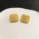 Gold Simplicity Letter Hot Drill Earrings