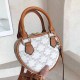 White Street Geometric Patchwork Zipper Bags