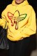 Yellow Casual Print Patchwork Hooded Collar Tops