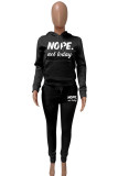 Pink Casual Print Patchwork Hooded Collar Long Sleeve Two Pieces