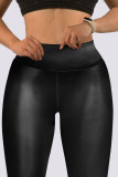 Red Street Solid Bandage Patchwork High Waist Pencil Solid Color Bottoms