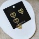 Gold Simplicity Geometric Patchwork Earrings