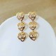 Gold Simplicity Geometric Patchwork Earrings