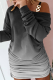 Black Casual Print Wapiti Fold One Shoulder Pencil Skirt Dresses
