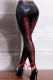 Red Street Solid Bandage Patchwork High Waist Pencil Solid Color Bottoms