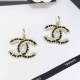 Black Elegant Geometric Patchwork Earrings