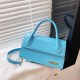Light Blue Simplicity Solid Chains Letter Bags