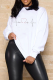 White Sweet Daily Print Patchwork O Neck Tops