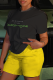 Black Casual Print Patchwork Letter O Neck T-Shirts