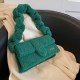 Green Casual Solid Letter Bags