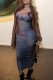 Black Sexy Casual Print Basic U Neck Vest Dress Dresses