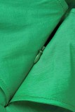 Green Sexy Formal Solid Patchwork With Bow Off the Shoulder Evening Dress Dresses