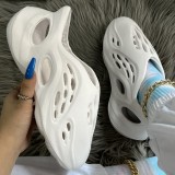 White Casual Hollowed Out Round Comfortable Shoes
