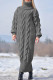 Grey Casual Solid Patchwork Turtleneck Long Sleeve Dresses