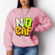 Pink Casual Print Patchwork O Neck Tops