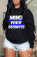 Black Casual Letter Print Basic O Neck Tops