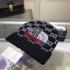 Black Gray Street Letter Patchwork Hat