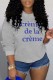 Grey Casual Letter Print Basic O Neck Tops