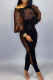 Leopard Print Casual Print Patchwork O Neck Long Sleeve Two Pieces