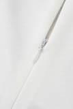 White Sexy Solid Hollowed Out Sequins Patchwork Feathers Off the Shoulder Pencil Skirt Dresses