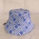 Baby Blue Street Plaid Letter Hat