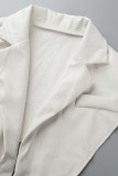 Red Casual Solid Patchwork Turndown Collar Sleeveless Two Pieces