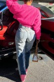 Pink Casual Solid Cardigan O Neck Outerwear