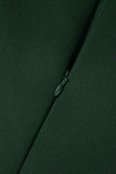 Ink Green Sexy Formal Patchwork Beading V Neck One Step Skirt Dresses