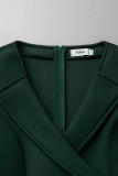 Ink Green Sexy Formal Patchwork Beading V Neck One Step Skirt Dresses