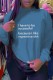 Blue Street Print Letter O Neck Tops