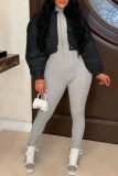 Pink Casual Solid Cardigan O Neck Outerwear