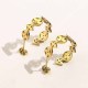 Gold Street Geometric Patchwork Earrings