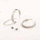 Silver Daily Letter Patchwork Earrings