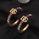 Multicolor Street Letter Rhinestone Earrings