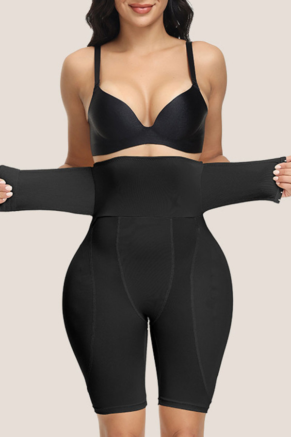 Black Sexy Solid Patchwork Basic Bustiers