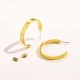 Gold Daily Letter Patchwork Earrings