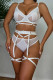 White Sexy Solid Patchwork See-through Valentines Day Lingerie