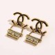 Black Street Geometric Patchwork Earrings