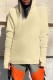 Khaki Casual Basic Hooded Collar Tops