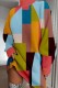 Multicolor Casual Print Basic Turtleneck Long Sleeve Dresses