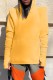 Yellow Casual Basic Hooded Collar Tops
