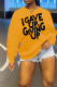 Yellow Daily Print Letter O Neck Tops