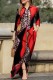 Red Casual Print Patchwork Turndown Collar Long Sleeve Dresses