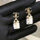 White Street Geometric Patchwork Earrings