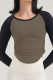 Coffee Casual Sportswear Solid Patchwork Asymmetrical