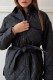 Black Casual Solid Patchwork Turndown Collar Outerwear
