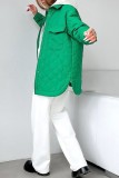 Black Casual Solid Patchwork Turndown Collar Outerwear