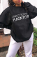 Black Street Print Letter O Neck Tops