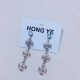 Silver Daily Geometric Patchwork Earrings