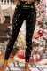 Black Casual Print Patchwork Skinny High Waist Pencil Full Print Bottoms
